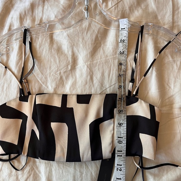 NWT House of Harlow 1960 Printed Tie-Strap Crop Top XS - Picture 9 of 11